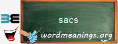 WordMeaning blackboard for sacs